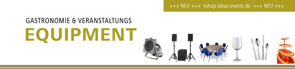 Der ideasEVENTS eShop für Ihre Eventbedarfanfrage Tagungstechnik